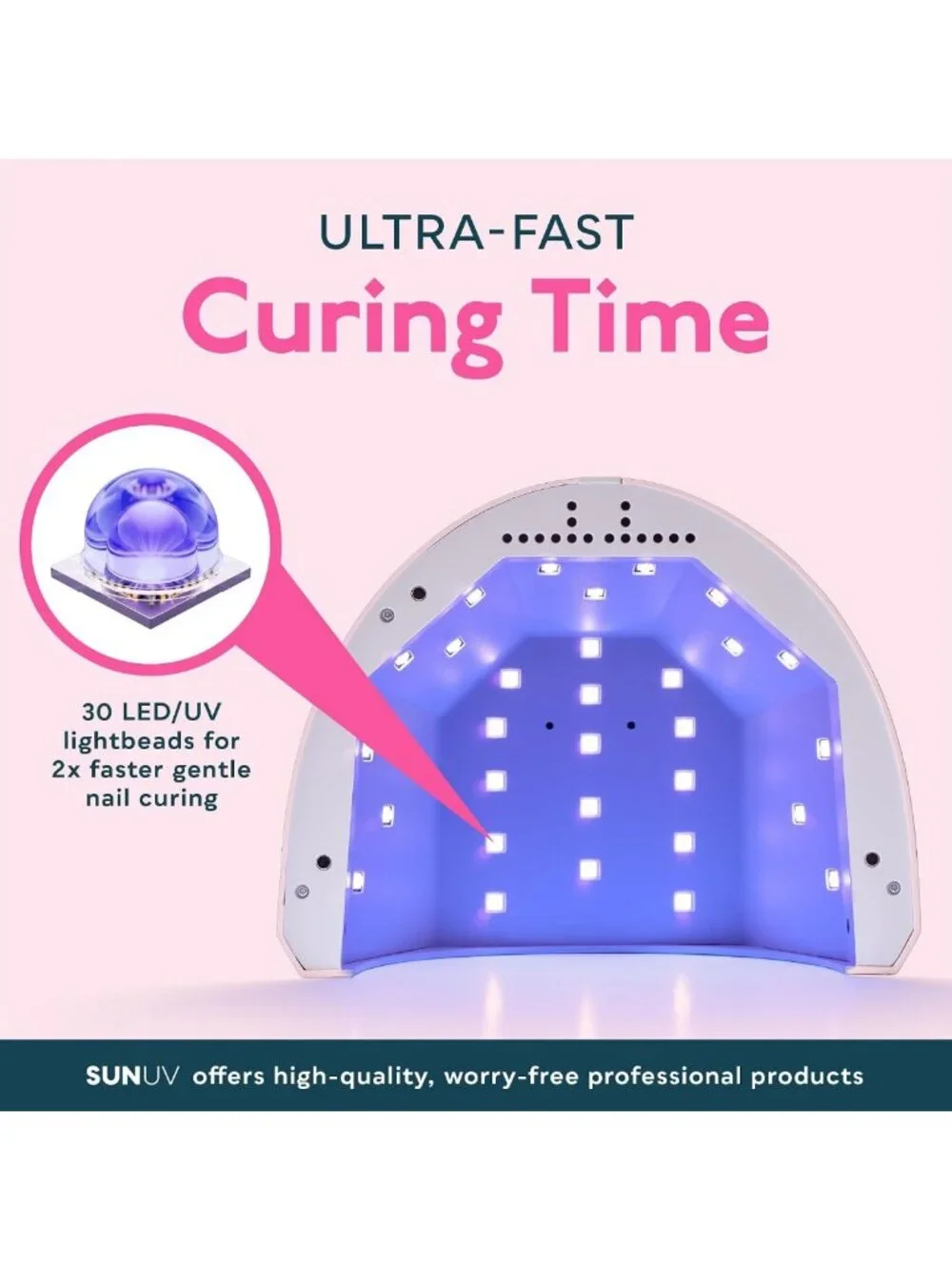 Professional UV LED Nail Lamp for Gel Nails - Fast Drying, Portable & Stylish